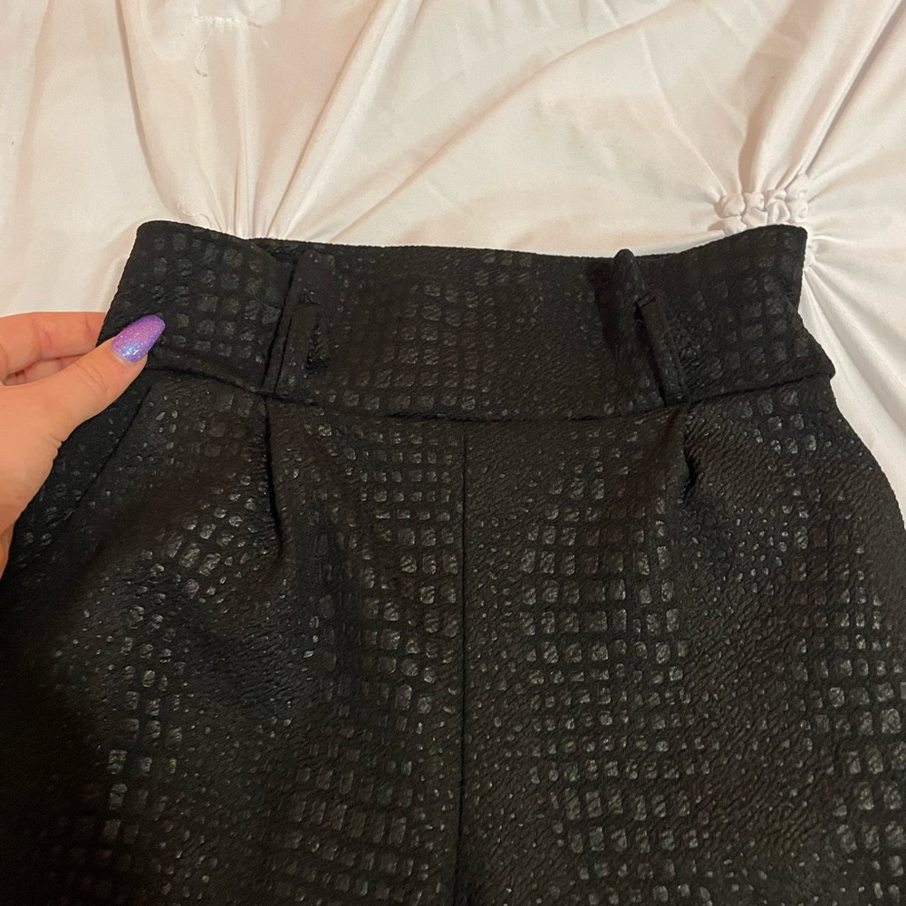 Black print pants
